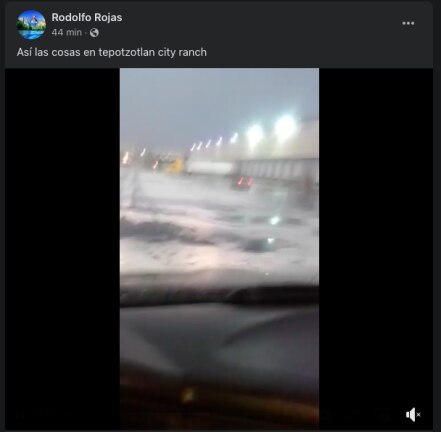 Granizo y lluvia paralizan la autopista México-Querétaro 
