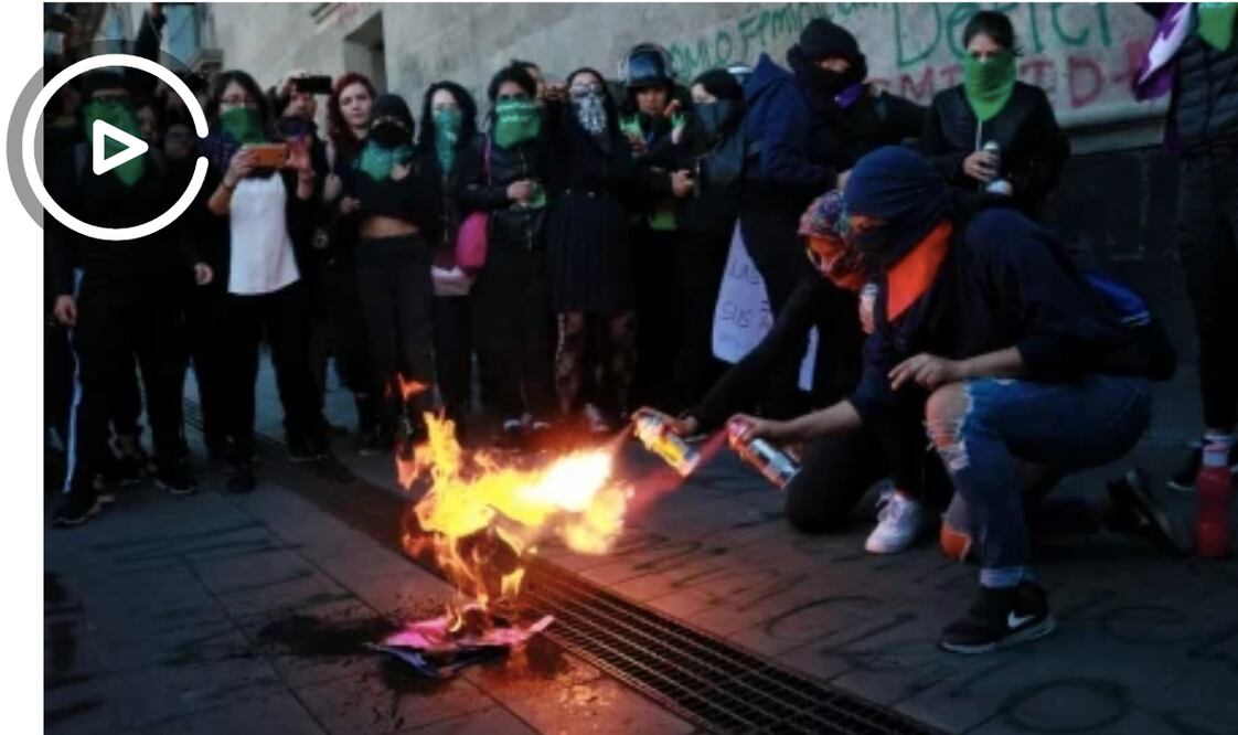 "Nunca rompimos un vidrio", dice AMLO a feministas por protestas