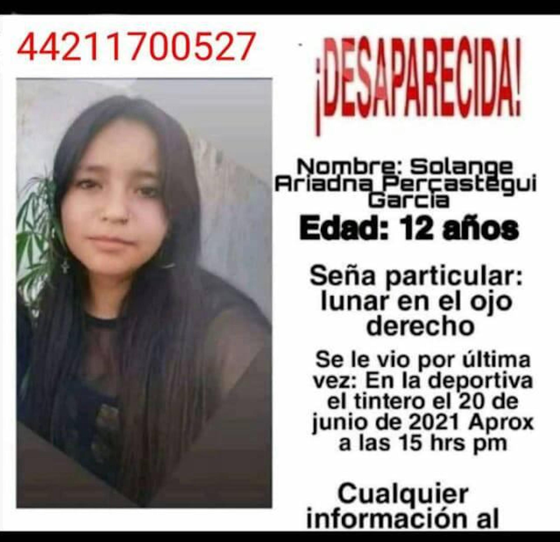 Internautas buscan a Solange Ariadna; fue vista por última vez en Querétaro