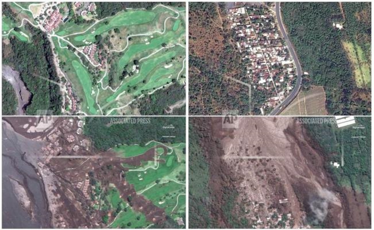 Fotos antes y después revelan destrucción de Volcán de Fuego