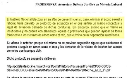 Denuncia empleada acoso sexual en INE… y la corren