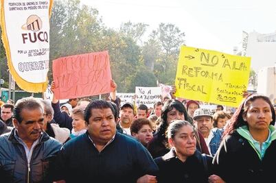 Protestan contra Reforma Hacendaria