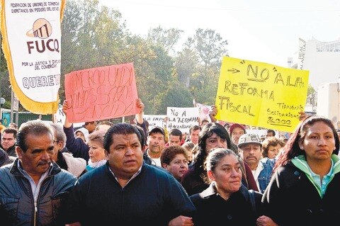 Protestan contra Reforma Hacendaria
