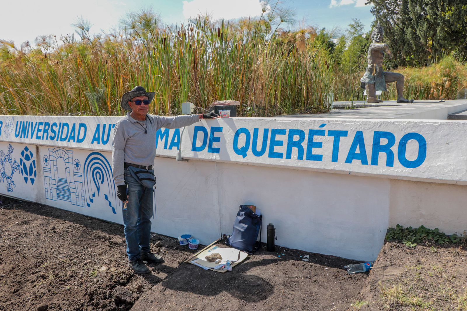Con mural celebran 50 años del Centro Universitario de la UAQ