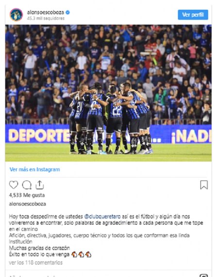 La emotiva carta con la que Escoboza se despide de Querétaro