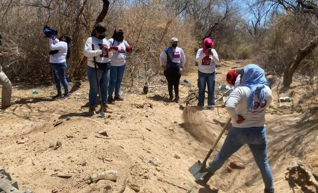 "El 10 de mayo es día de lucha"; Madres Buscadoras de Sonora hallan restos de dos personas en fosas clandestinas