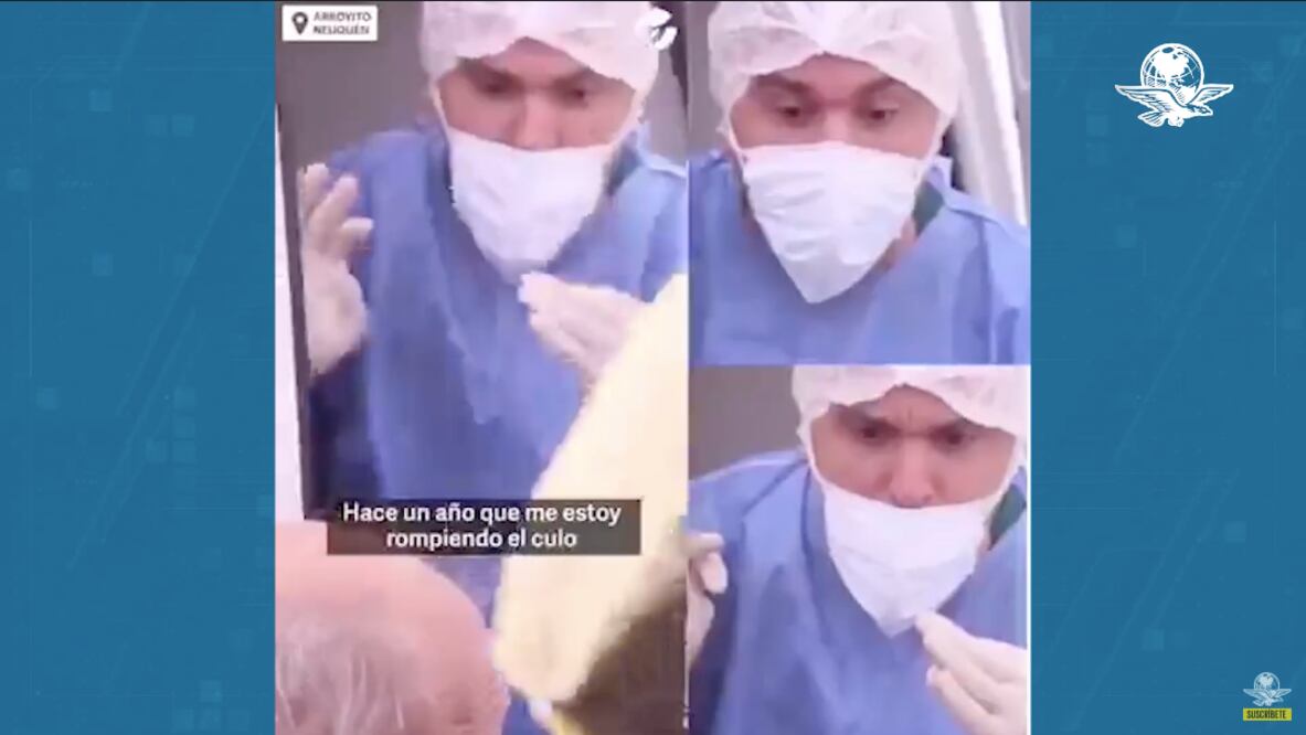 "Me estoy rompiendo el cu... por pacientes con Covid", explota médico en bloqueo de Argentina
