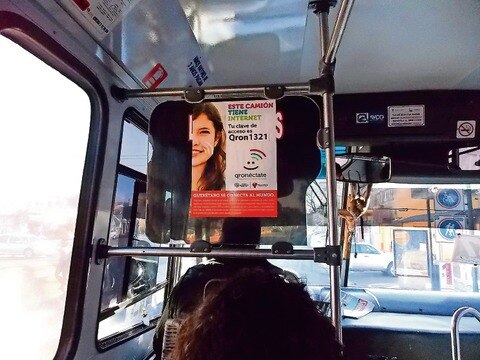 Transporte público, con acceso a internet