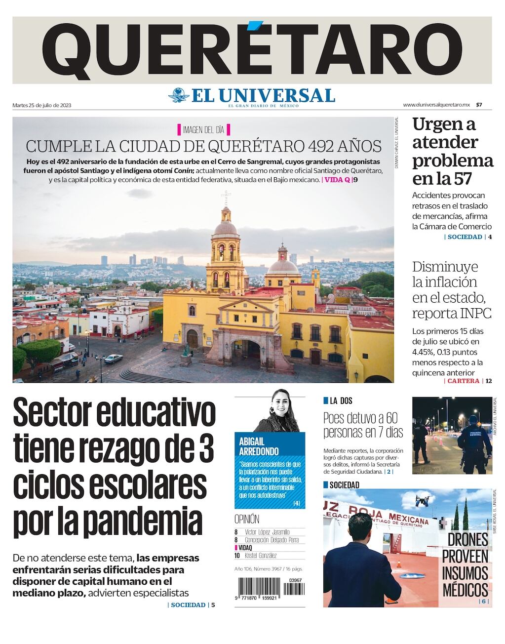 Portada 25 de julio de 2023