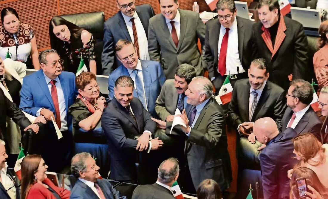 Pese a tener la mayoría en la Cámara de Senadores, varios legisladores del partido guinda, en un año, presentaron menos de 10 iniciativas de reforma. Foto: Archivo EL UNIVERSAL