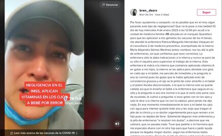 Video. "Por error" aplicaron vitaminas en los ojos de un bebé; ocurrió en clínica del IMSS Querétaro