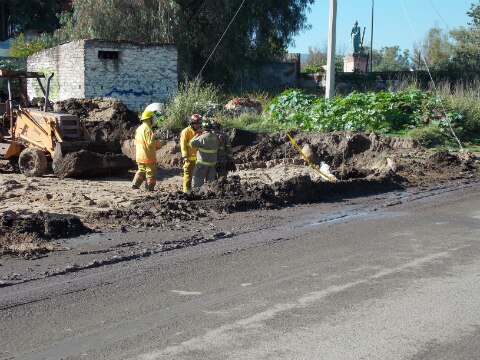 Fuga de gas natural en Corregidora