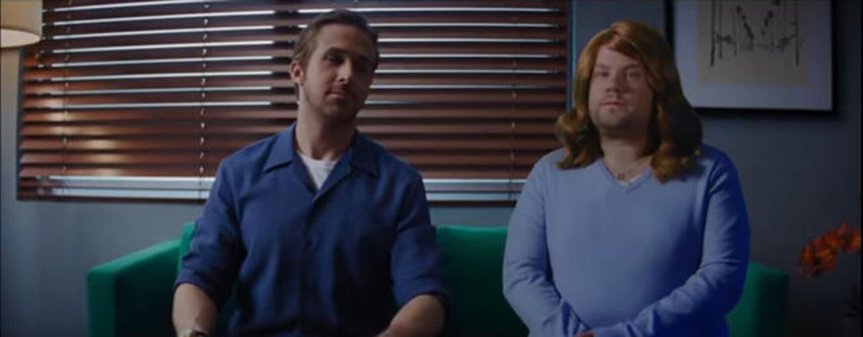 Corden recreó una escena de La La Land en donde Emma Stone hace un casting (CORTESÍA)