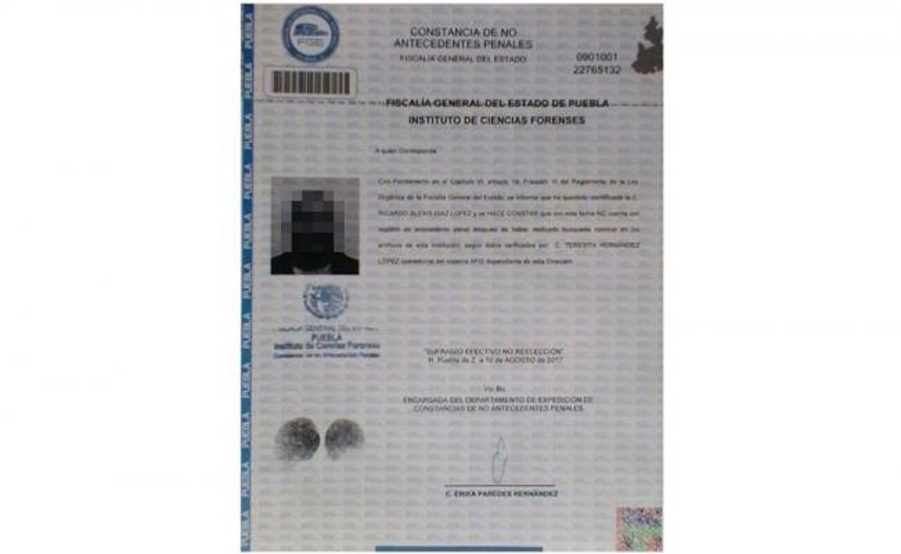 Cabify muestra carta de no antecedentes penales de chofer