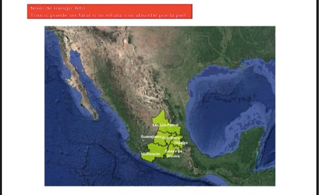 Roban cilindro con gas cloro; emiten alerta para seis estados