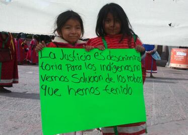  Indígenas se manifiestan por robo 