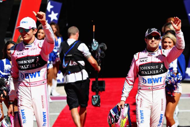 Impiden que Checo rebase al galo Ocon