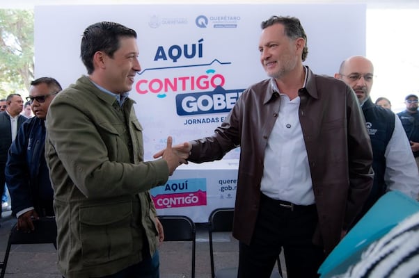 Mauricio Kuri respalda a Rodrigo Monsalvo para reelegirse en El Marqués