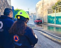 Incendio en bodega en la colonia Villas del Sol