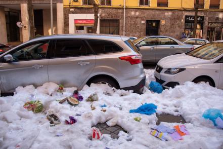 Madrid, en el caos. La nieve paraliza a la capital de España 