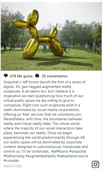"Vandalizan" obras de Jeff Koons en Snapchat