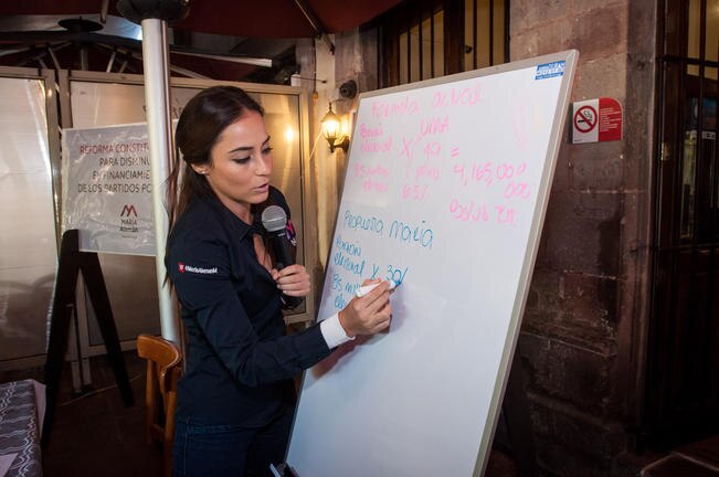 María Alemán dice que en México el sistema de partidos está rebasado (RICARDO LUGO. EL UNIVERSAL)