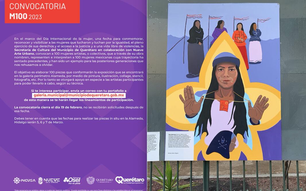 Foto: Secretaría de Cultura del Municipio de Querétaro y Facebook Zara Monrroy Oficial