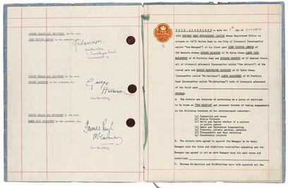 Venden el contrato que lanzó a la fama a The Beatles