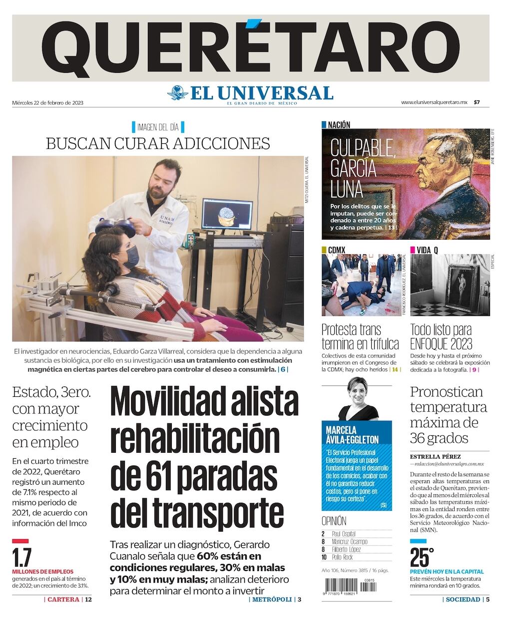 Portada 22 de febrero de 2023