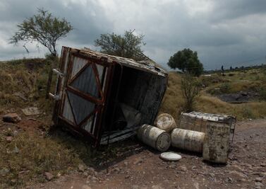 Vuelva camioneta en Saldarriaga