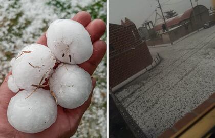 ¡Eran pelotas! Granizo causó estragos en Amealco