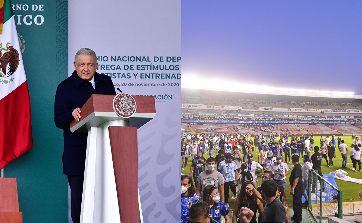 Esto fue lo que dijo AMLO sobre lo acontecido en el Querétaro vs Atlas