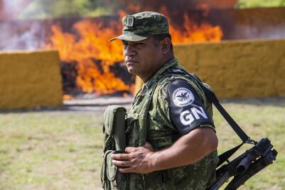 Quema el Ejército 400 kilos de narcóticos 