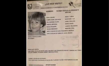 Fátima, la niña de 7 años asesinada y torturada en Tláhuac