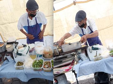 Invitan a ir con Don Andrés; el adulto mayor vende tacos de guisos en Querétaro