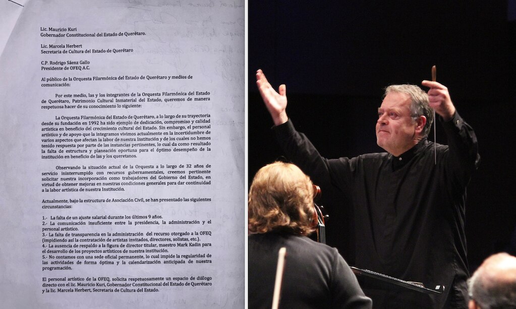 Músicos de la Filarmónica de Querétaro quieren hablar con Mauricio Kuri