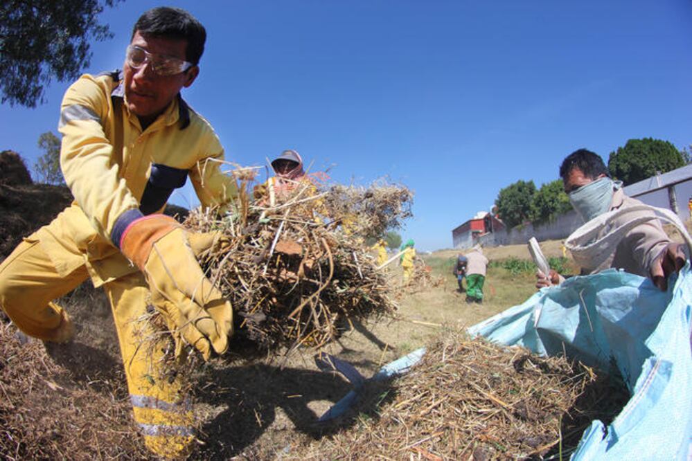 De acuerdo con el alcalde, han limpiado ocho drenes, recolectado 215 toneladas de maleza y basura, y borrado 8 mil 506 metros cuadrados de grafiti. (GONZALO IBÁÑEZ. EL UNIVERSAL)