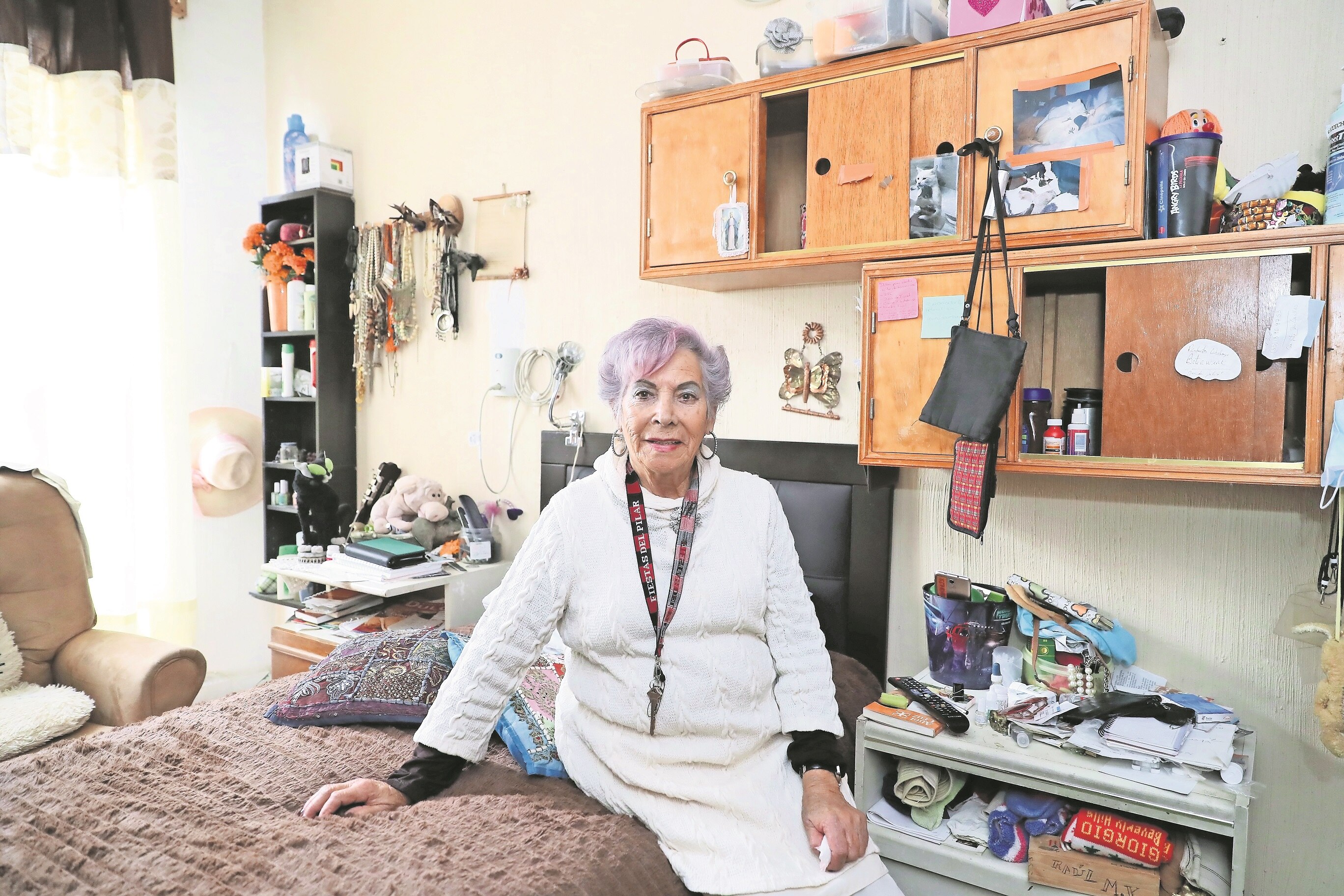 Xóchitl del Rosario, quien fue doble de María Félix, cumplirá tres años viviendo en la Casa del Actor. FOTO: LUCÍA GODÍNEZ / EL UNIVERSAL