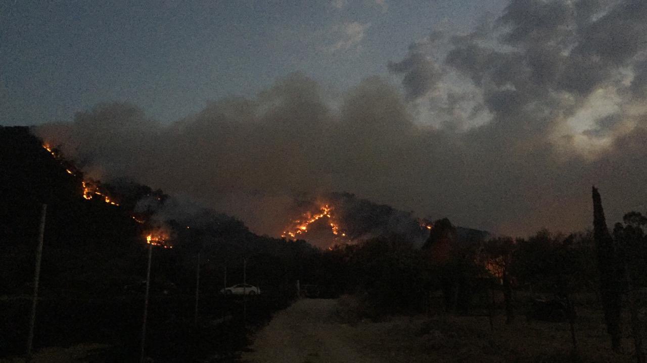 Fuego arrasa con 51 hectáreas de cerro en Huimilpan
