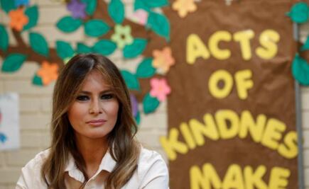 Melania Trump llega a la frontera para visitar albergues para niños migrantes