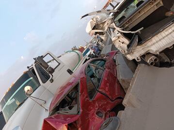 Reportan accidente en la carretera 100, a la altura del Wamerú