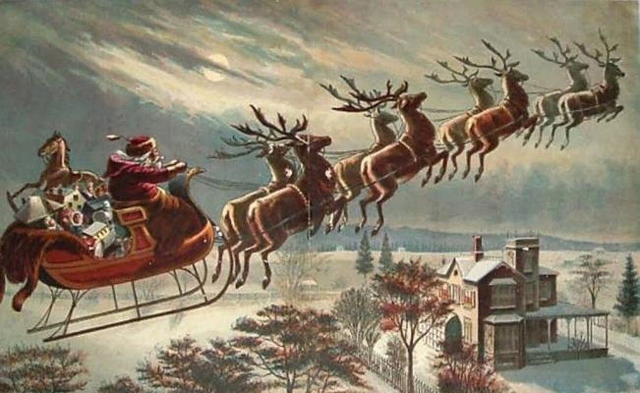Los renos del trineo de Santa Claus son todos hembras