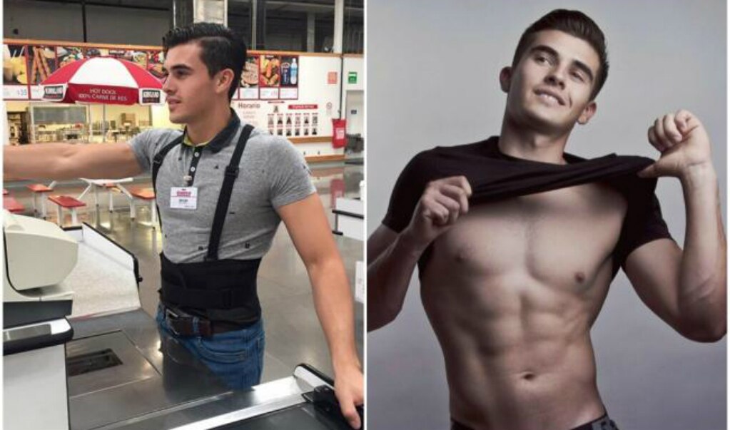 Enciende redes sociales sexy cajero de tienda