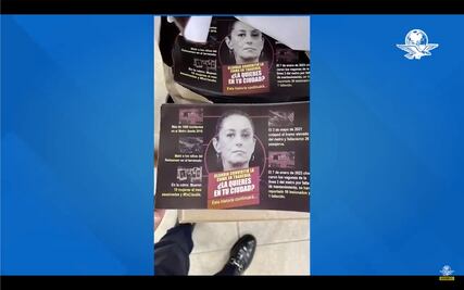 VIDEO: Hallan propaganda contra Claudia Sheinbaum en oficinas de la alcaldía Cuauhtémoc
