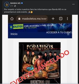 Banda MS cancela concierto en Querétaro; se presentaría en el estadio Corregidora