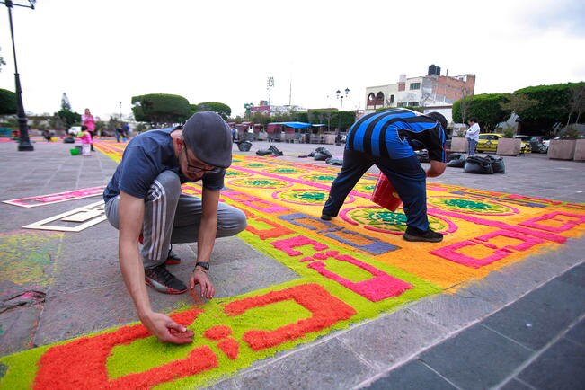 Un gran trabajo efímero lleno de fe y devoción