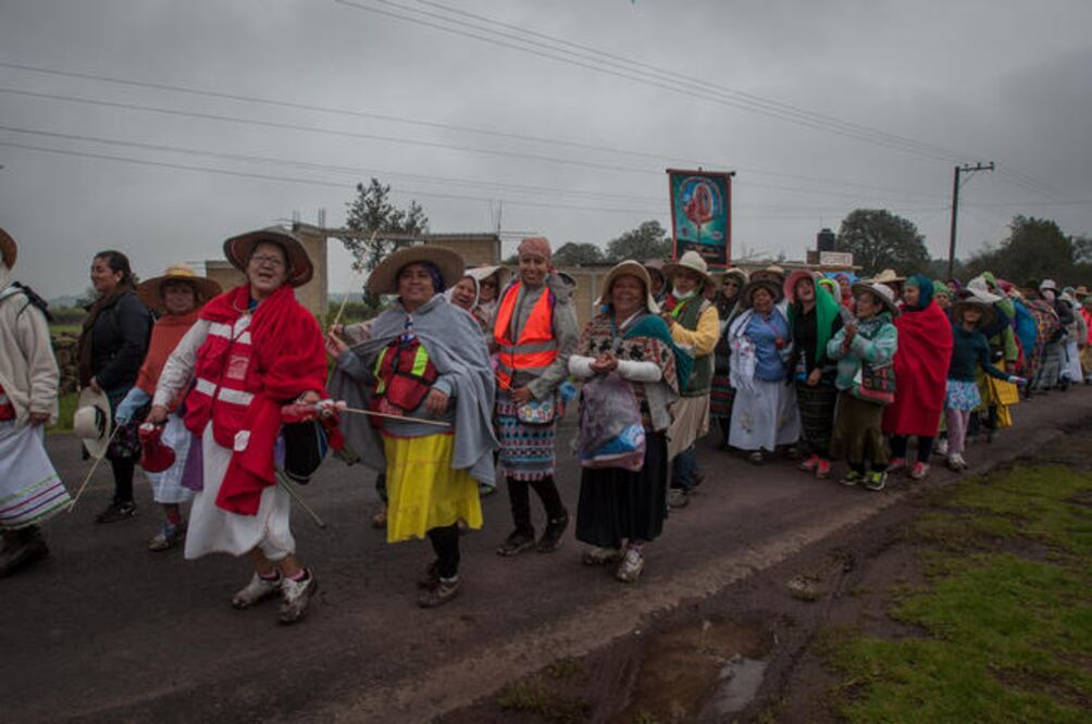 En la Peregrinación a Pie de Querétaro al Tepeyac de este año 2017 participaron cerca de 50 mil 800 personas: 19 mil mujeres y 31 mil 800 hombres (RICARDO LUGO. EL UNIVERSAL)