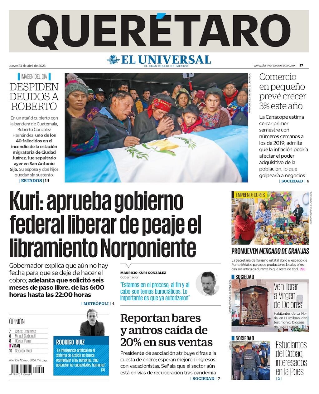 Portada 13 de abril de 2023