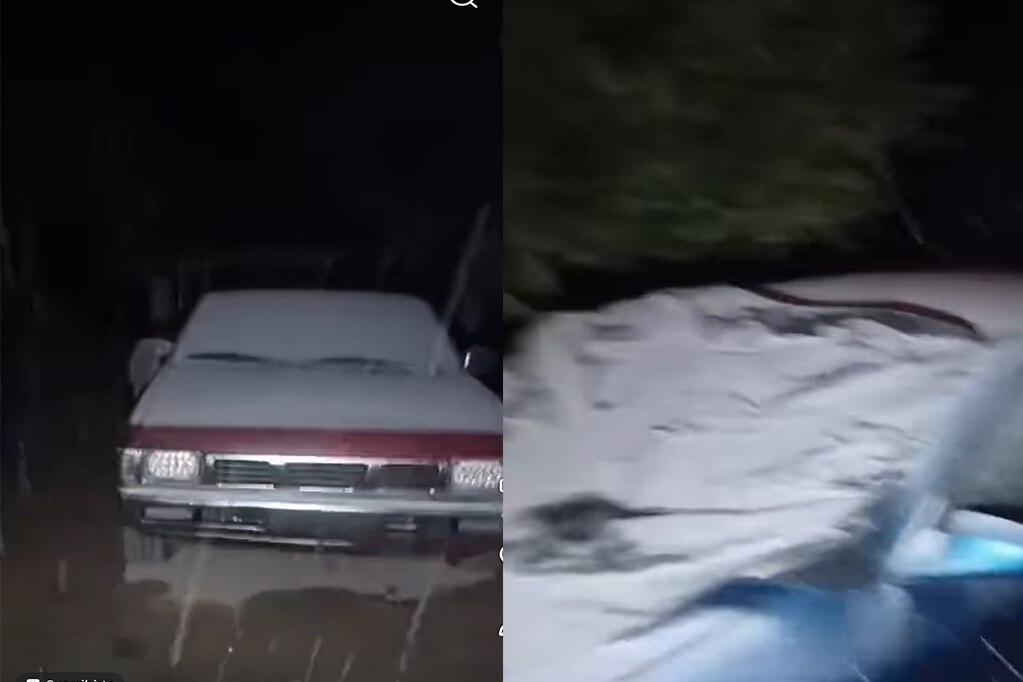 Internautas reportaron la caída de agua nieve en algunas comunidades de la Sierra de Querétaro. Foto: Tomada de Facebook