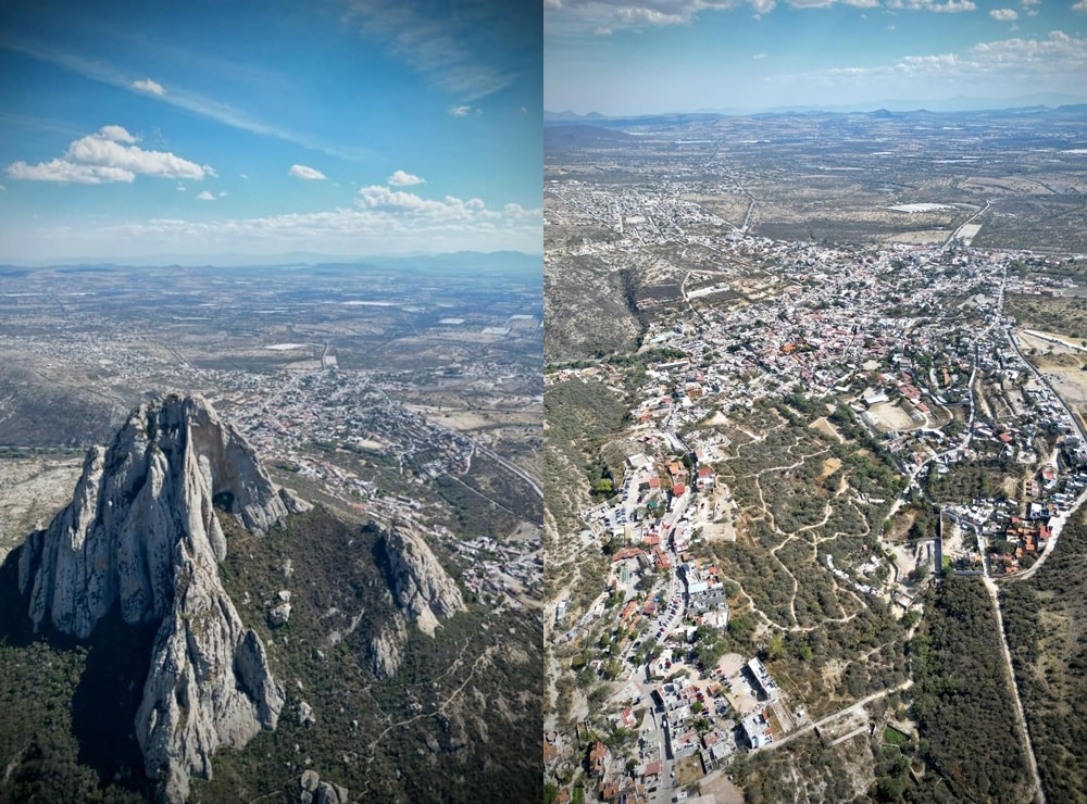 Vista de la Peña de Bernal. Foto: Señor Blue, Facebook